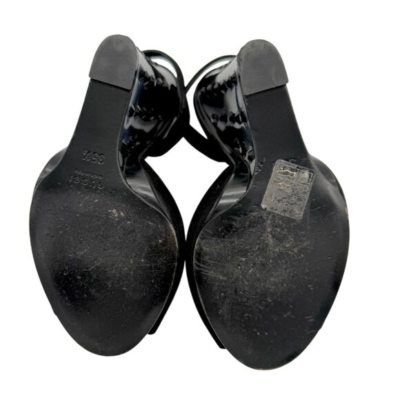 Gucci Black Studded Wedge Slingback Heels - size 6.5 - Picture 6 of 10